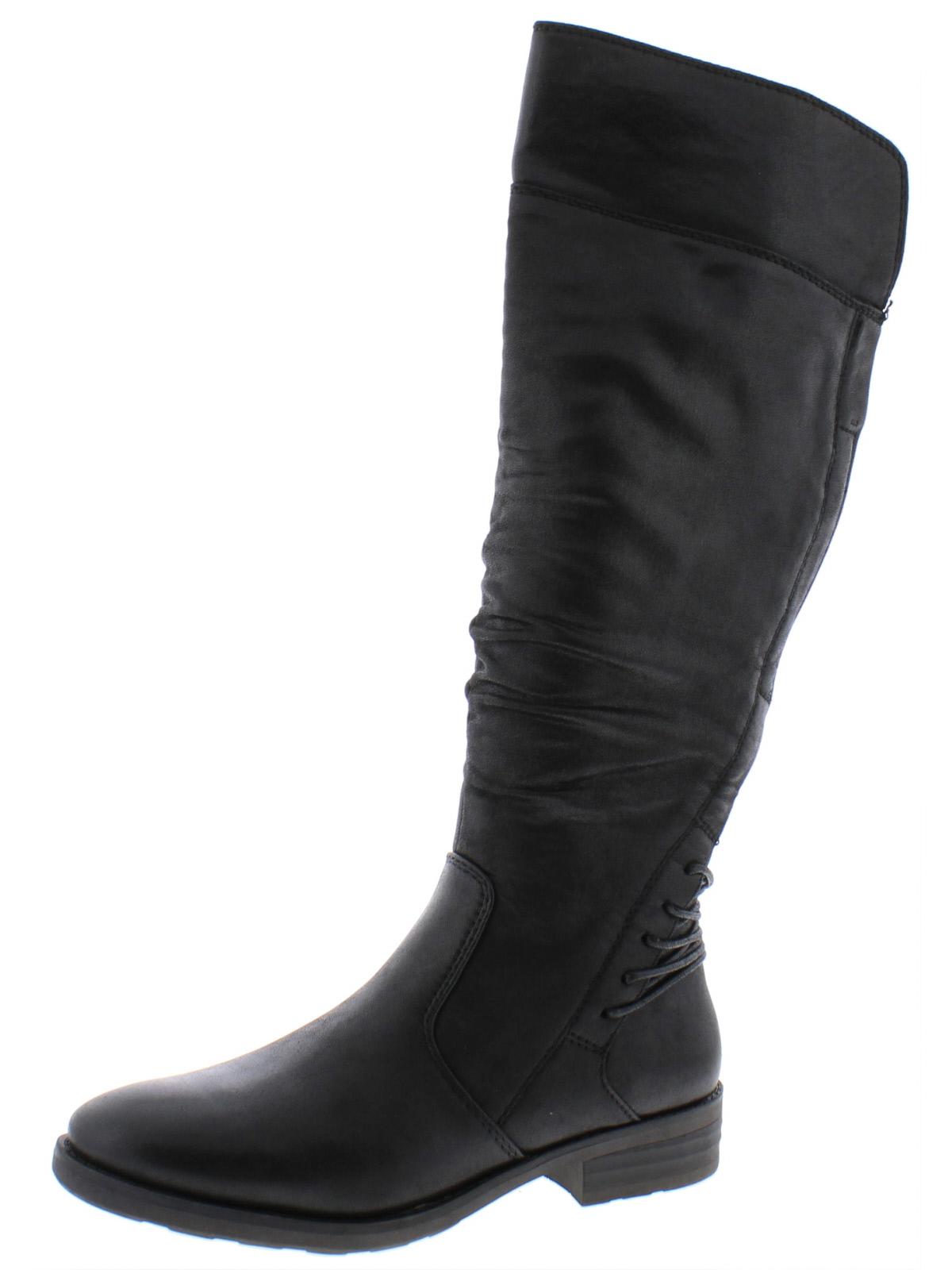 Baretraps Womens Averil Faux Leather Knee High Riding Boots