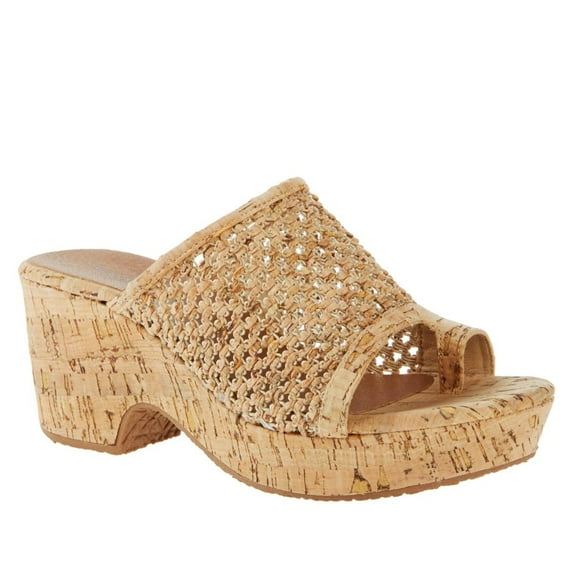 Baretraps Womens Bethie Slip On Toe Loop Wedge Sandals