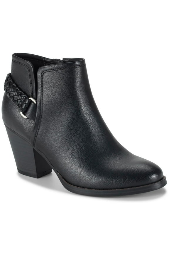 Womens Charlotte Faux Leather Ankle Booties