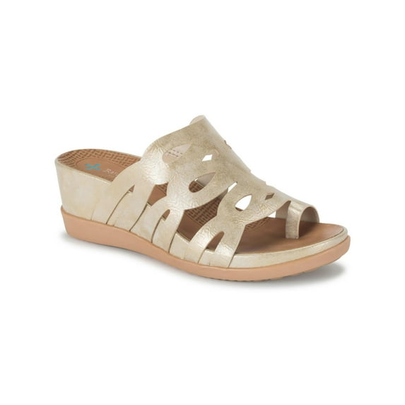 Baretraps Womens DEMETRA Faux Leather Slip On Slide Sandals