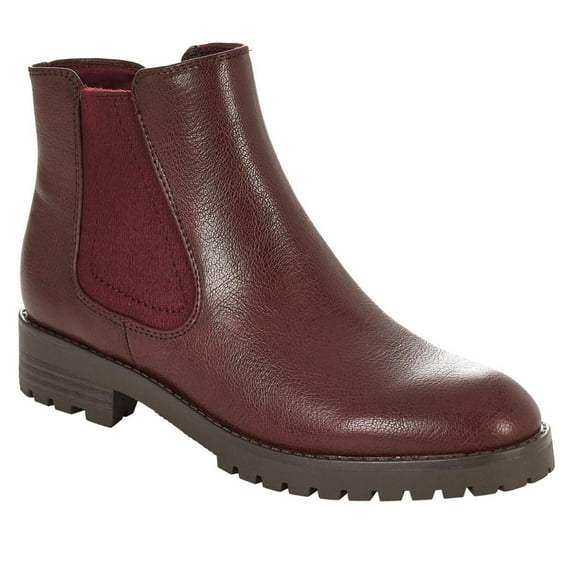 Baretraps Womens Daytona Faux Leather Pebbled Ankle Boots