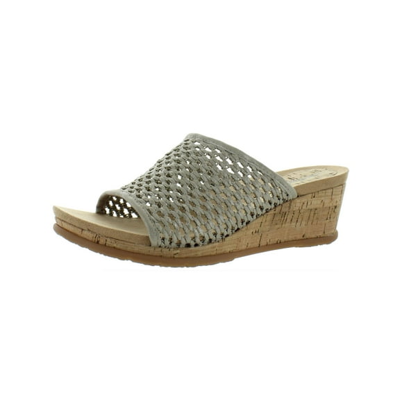 Baretraps Womens FLOSSEY Cork Slip On Wedge Sandals