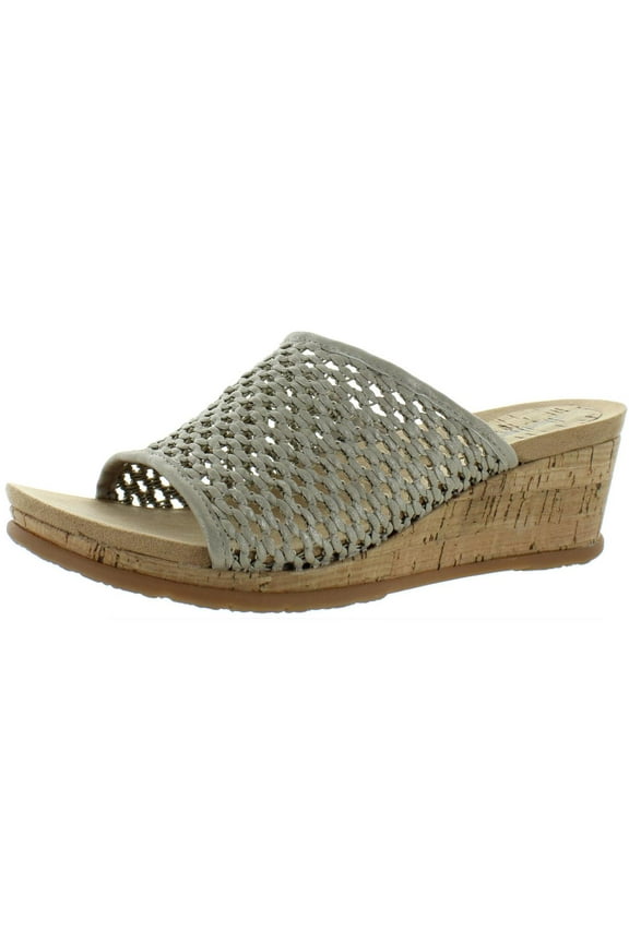 Womens FLOSSEY Cork Slip On Wedge Sandals