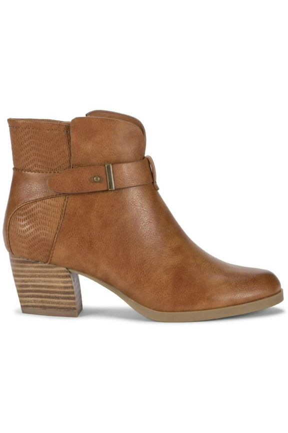 Womens Lane Faux Leather Ankle Booties