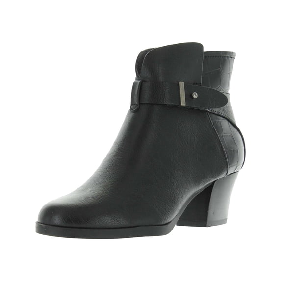 Baretraps Womens Lane Faux Leather Ankle Booties