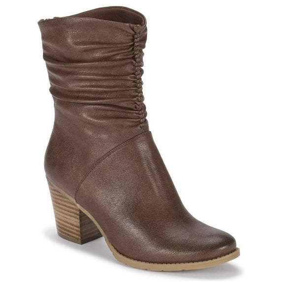 Baretraps Womens Leslie Faux Leather Almond Toe Ankle Boots