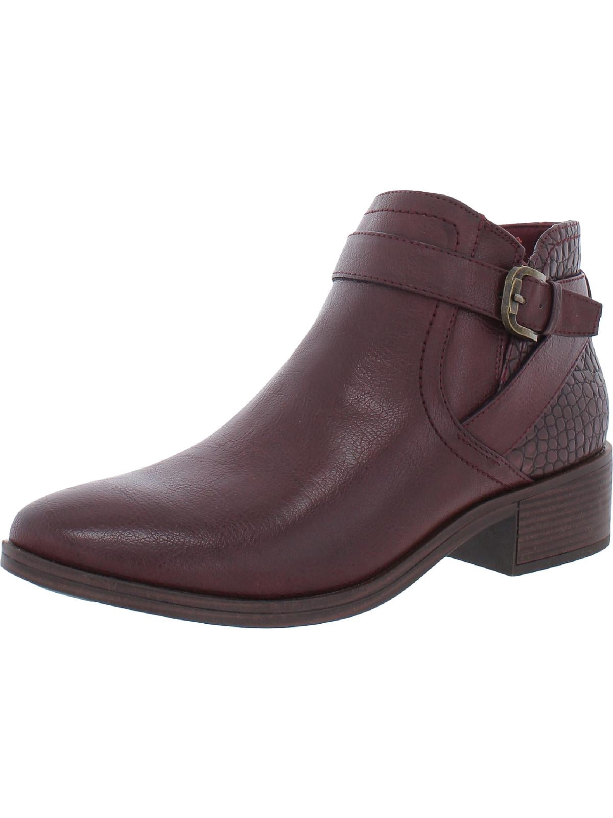 Baretraps Womens Maci Faux Leather Booties Ankle Boots