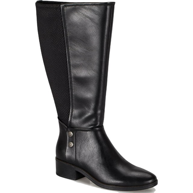 Baretraps Womens Madelyn Faux Leather Embossed Knee-High Boots ...
