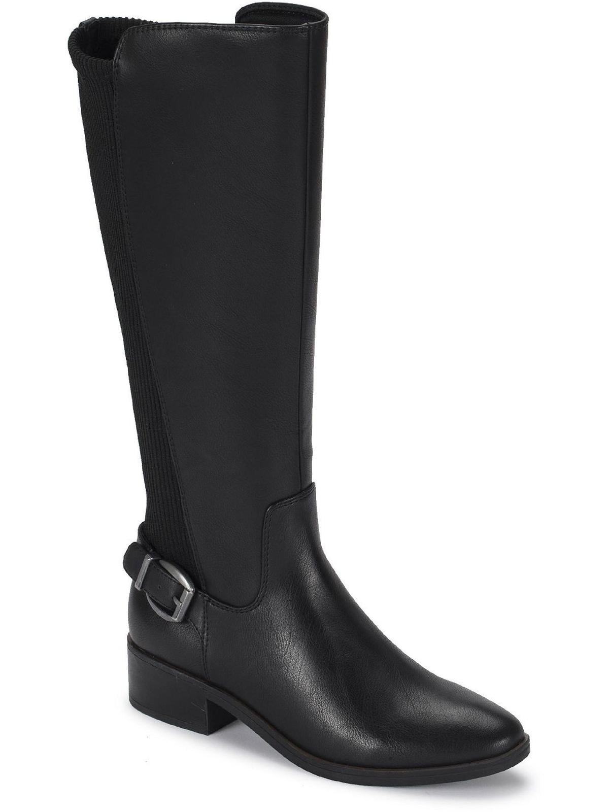 faux leather tall boots
