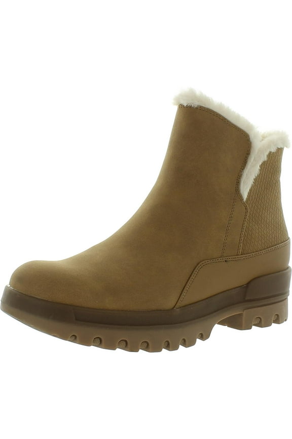 Womens Noemi Faux Leather Cozy Winter & Snow Boots