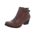 thumbnail image 1 of Baretraps Womens Reggie Side Buckle Almond Toe Ankle Boots, 1 of 3