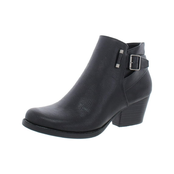Baretraps Womens Reggie Side Buckle Almond Toe Ankle Boots