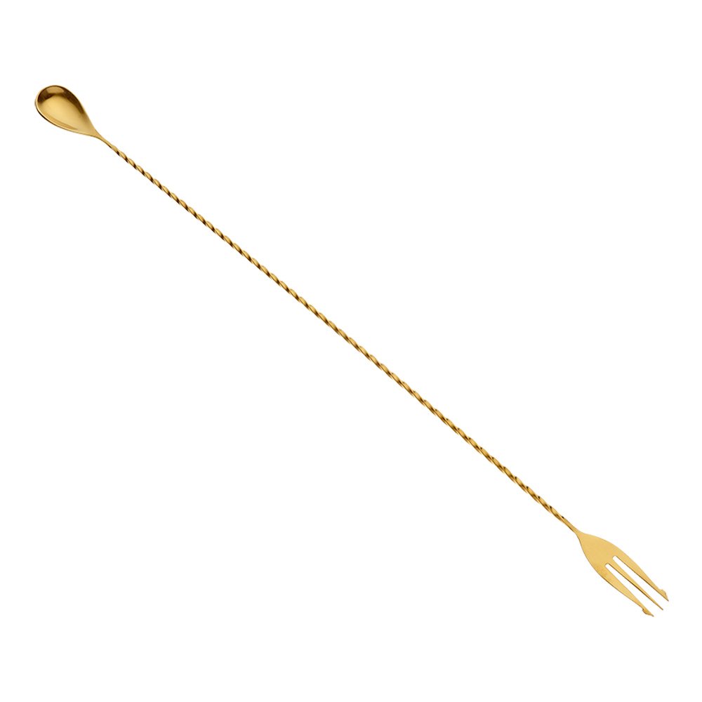 Barfly Fork Bar Spoon, End 19 5/8" (50 cm), Gold