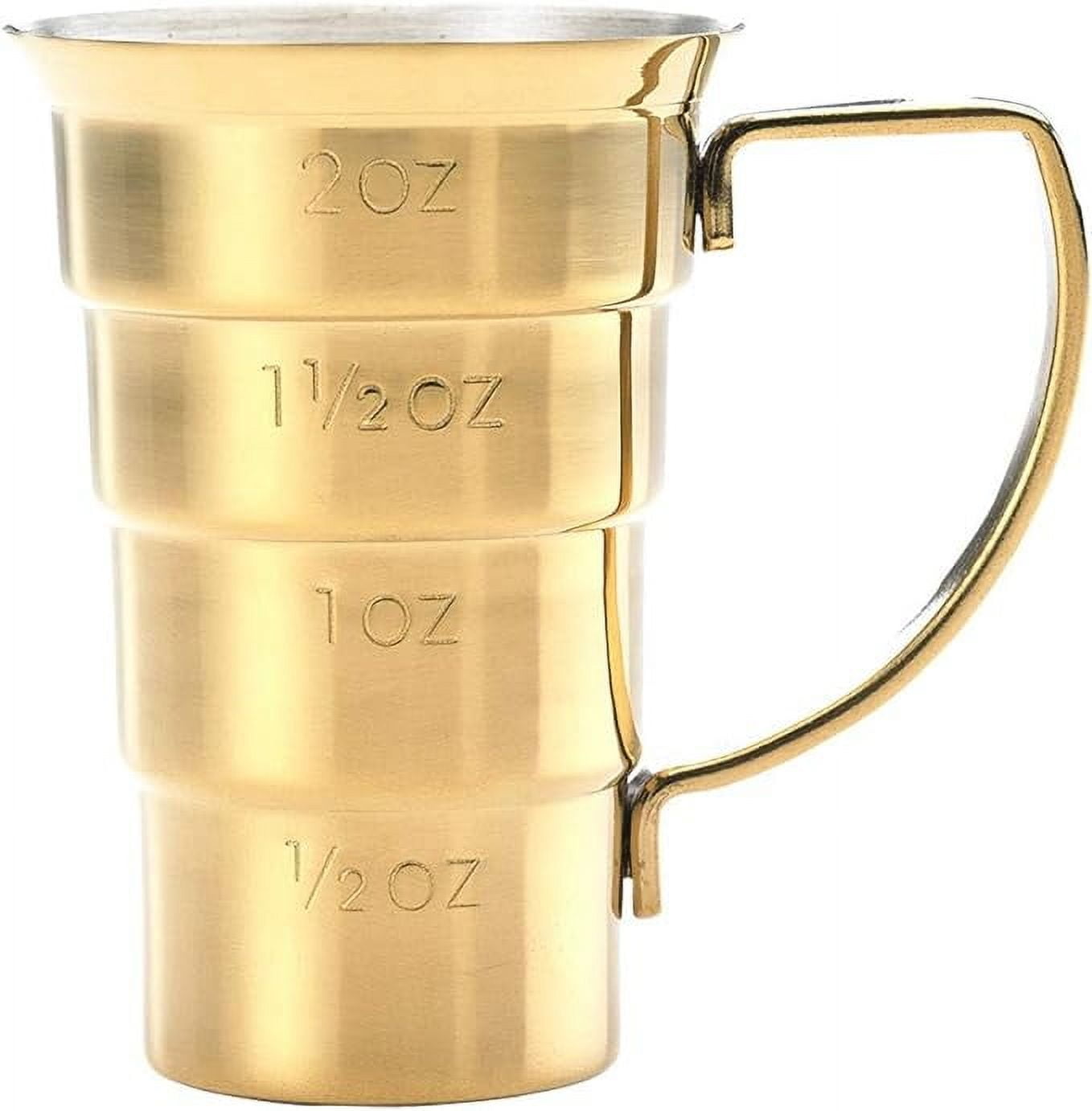 Barfly M37108GD Drink Jigger, 2 oz, Gold w/Handle
