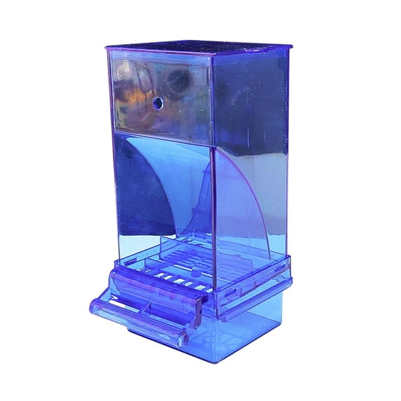 Bargain Clearance Bird Feeder Automatic Anti-Overflow Transparent Bird Feeder, Blue, 7.8*3.9*3.9In, Plastic, 1X Bird Feeder, Meiiso