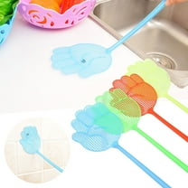 Bargain Clearance Fly Swatter Four-Piece Hand-Type Fly Swatter, Light Blue, 19.11*9.36*0.78In, Plastic, 4*Fly Swatter, Meiiso