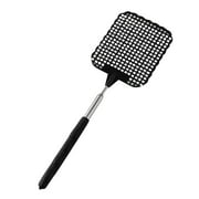Bargain Clearance Fly Swatter Retractable Fly Swatter, Black, 7.02*5.85*0.78In, High Quality, 1 Fly Swatter, Meiiso