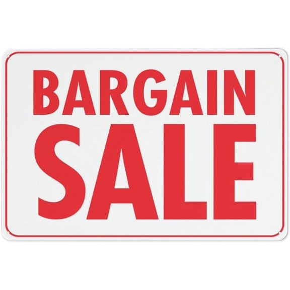 Bargain Sale Sign Sign, 8"x12" Grade Reflective Sheeting Rust Free Aluminum, Weather Resistant, Waterproof, Easy To Mount