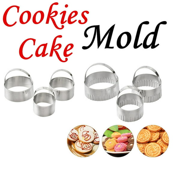 Bargain Specials! Kitchen Utensils Set Eguiwyn 3Pcs Stainless Steel Cake Biscuit Cookie Cutter Mold Diy Baking Pastry Tool 3Pcs Stainless Steel Cake Cutter Biscuit Mold Silver B Pattern