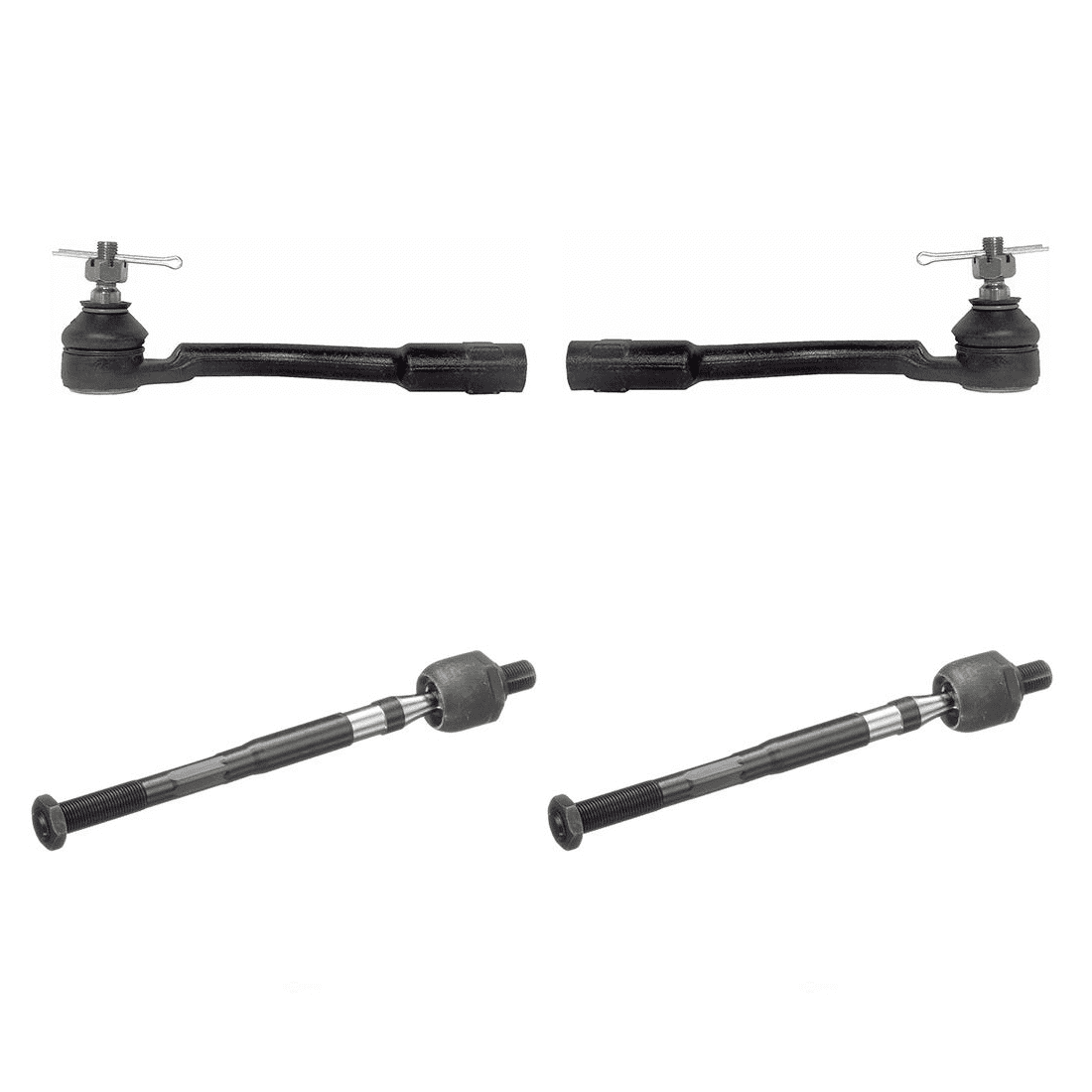 BargainZoom Tie Rod Kit Set 4 Tie Rods Inner and Outer Complete Kit