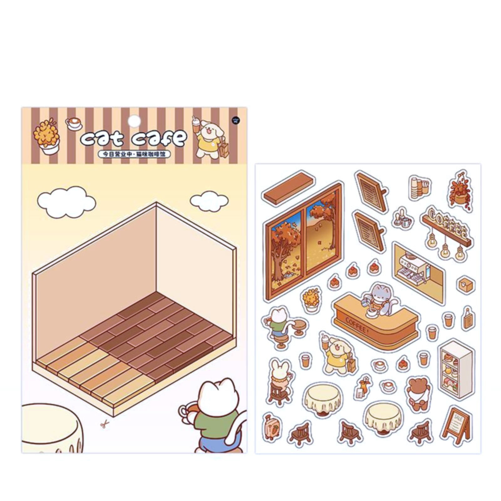 Bargains! DIY 3D Three Cabin Stickers Create Your Own Supermarket