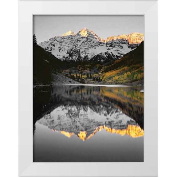 Barger, John 12x14 White Modern Wood Framed Museum Art Print Titled - White River Sunrise