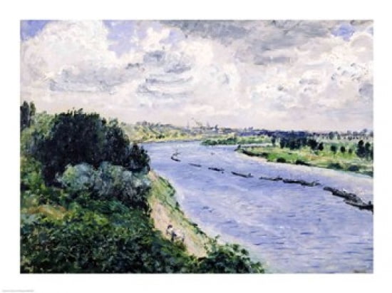 Barges on the Seine c1869 Canvas Art - Pierre-Auguste Renoir (24 x 18)