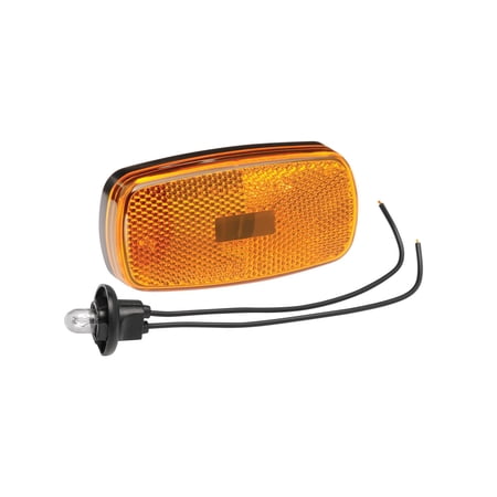 Bargman 30-59-004 Clearance/Side Marker Light; For 59; Amber w/Reflex; w/Black Base;
