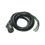 Bargman 20190 51-67-003 7-Way Molded Trailer End Connector with 8 Cable