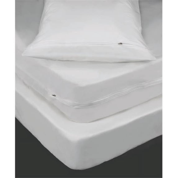Bargoose Home Textiles 3096-112 6 Gauge Vinyl Long Full Zippered Mattress-Boxspring Cover - 54x80x12