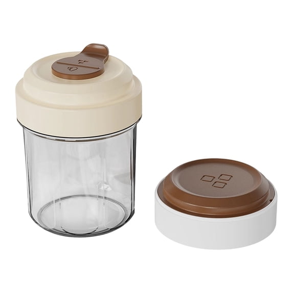 Barhoo 400Ml Coffee Brown Plastic Mug With Built-In Ice Tray, Odorless Durable Cold Drinks Coffee Cup, Self-Cooling Reusable Glass for Home Office, 1Pc