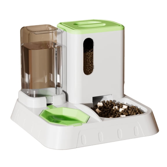 Barhoo Automatic Pet Feeder Water Dispenser Anti Tip Bowl Large Capacity Food Storage Dog Cat Feeder Gravity Feed Non Slip Base Easy Clean Programmable Smart Feeding Station Multi Pet Household