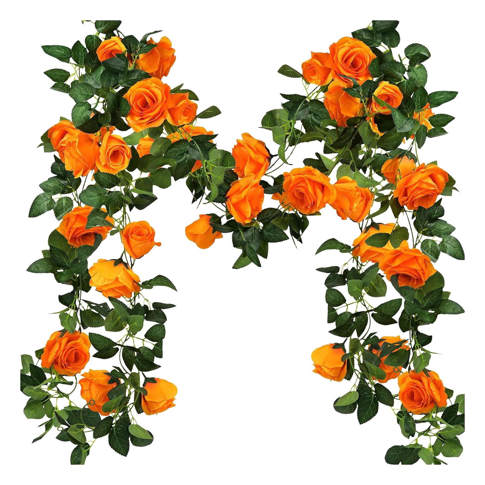 Barhoo Elegant Artificial Vine Flowers Garland with White Rose, Hanging ...
