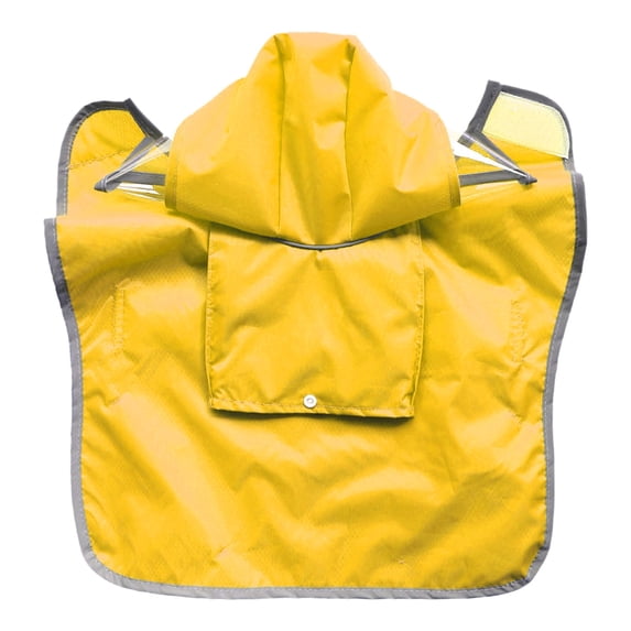 Barhoo Lightweight Hooded Dog Raincoat with Reflective Stripes, Adjustable Poncho Jacket for Large, Medium, and Small Dogs, Includes Storage Pocket for Easy Travel and Weather Protection