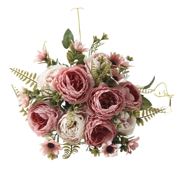 Barhoo Peonies Artificial Flowers Faux Peonies Lifelike Faux Peony Arrangements - Artificial Flower Bouquet for Vase, Wedding Centerpiece, and Home Decor, No Watering Required