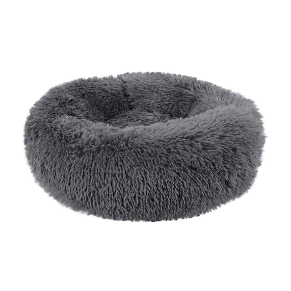Barhoo Plush Round Pet Bed Comfortable Donut Cuddler Cushion for Dogs Cats Deep Sleep Calming Anxiety Relief Soft Warm Kennel Machine Washable Self Warming Sleeping Nest for Small Medium Pets