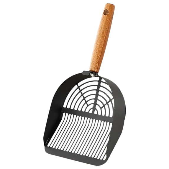 Barhoo Stainless Steel Cat Litter Scoop with Long Handle for Easy Litter Box Cleaning, Durable Pet Waste Scooper with Sifting Design and Ergonomic Grip 1 Stainless Steel Cat Litter Scoop