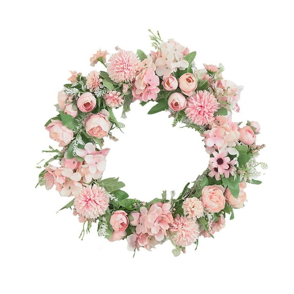 Barhoo Wreath for Wall Clearance! Simulation Garland Door Decoration Ornaments Mori Colorful Garland Window Wedding Decoration Photography Props Peony Wreaths for Front Door Clearance Sale