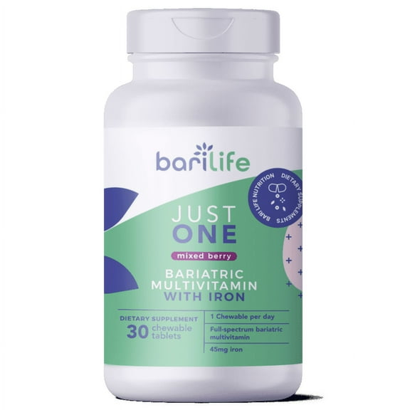 Bari Life Just One Multivitamin with Iron Chewable - Mixed Berry Size: 30-Count