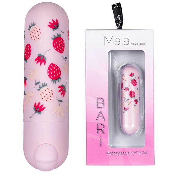 Bari Super Charged Mini Bullet W/ Strawberry Pattern