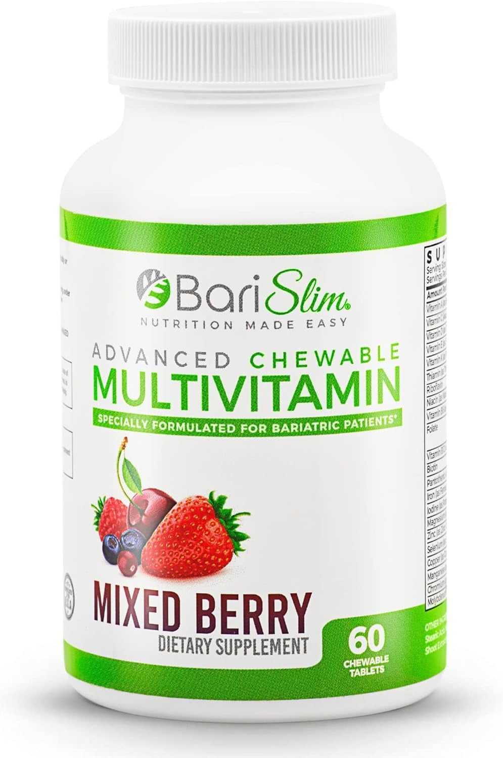 BariSlim Advanced Chewable Bariatric Multivitamin Tablets Bariatric