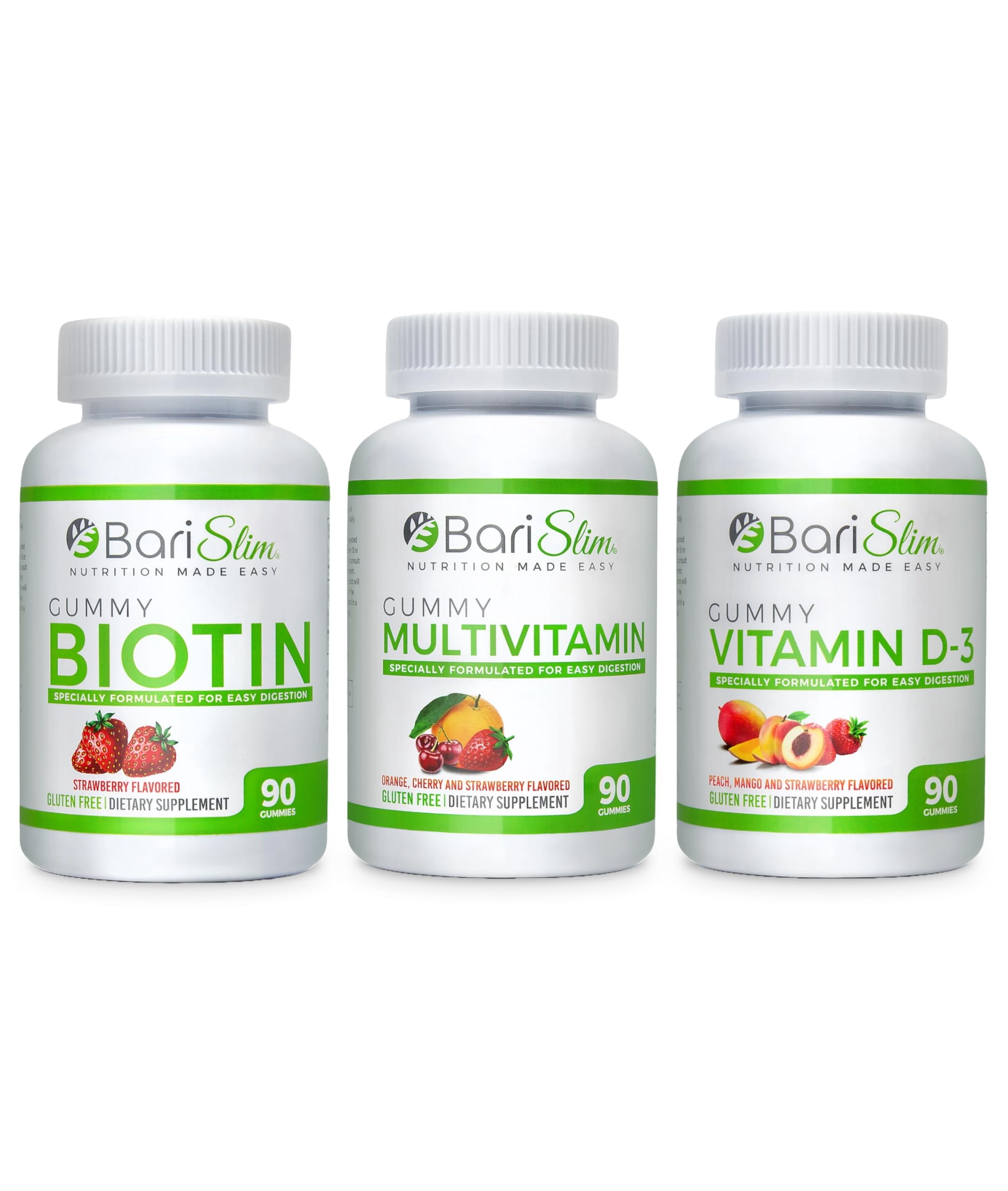 BariSlim Bariatric Multivitamin Gummies for 18+ Men & Women, Weight Loss Health Support, 90 Chews