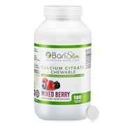 BariSlim Calcium Citrate Chewable Tablets with Magnesium & Vitamin D for Bone Health & Recovery, Adults, 90 Count