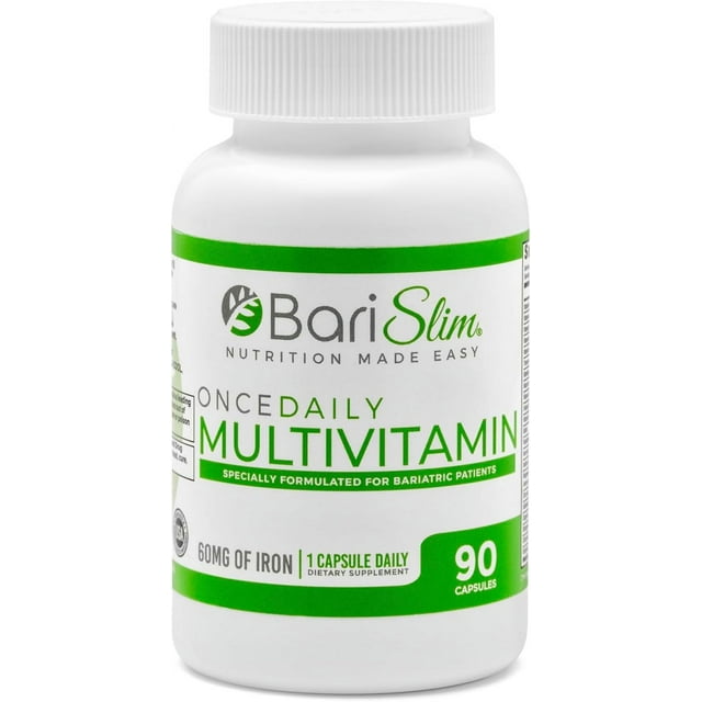BariSlim Once Daily Bariatric Multivitamin Capsule 60mg of Iron Bariatric Vitamin