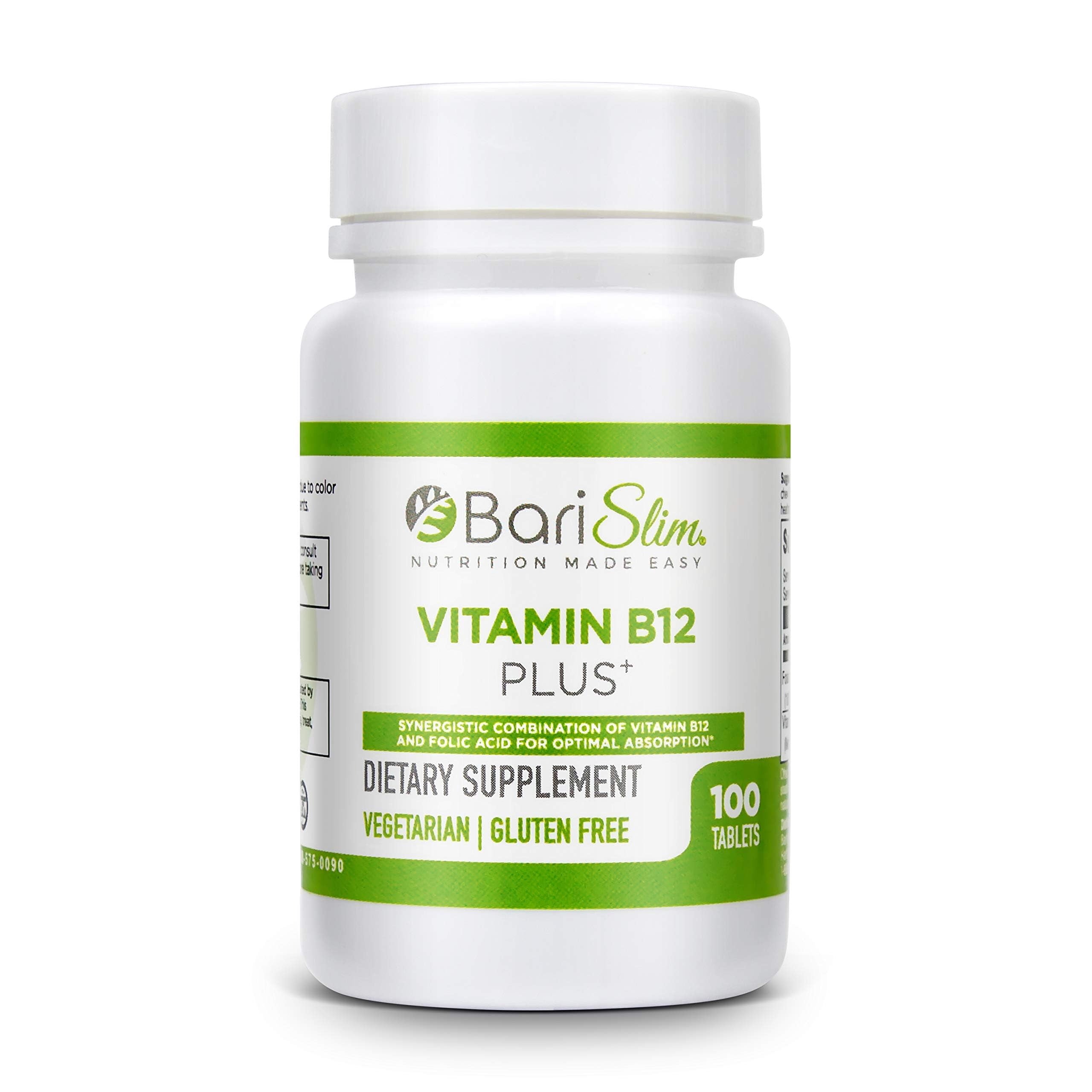 BariSlim Vitamin B12 Plus Tablets Bariatric Formulated for Post Weight Loss Surgery, Including