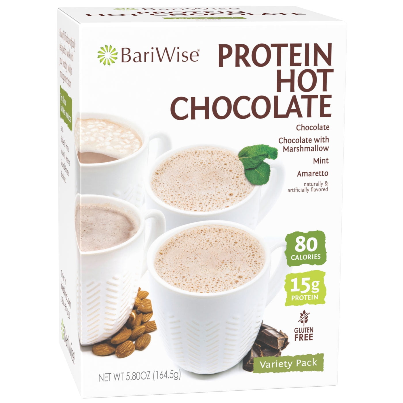 BariWise Protein Hot Chocolate, Variety Pack (7ct)