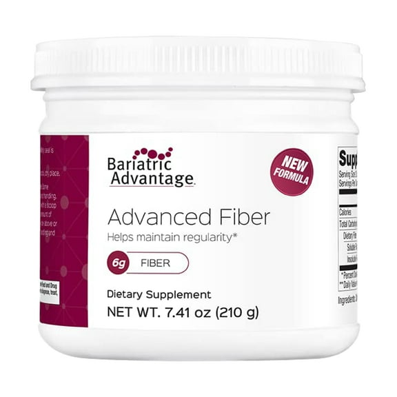 Bariatric Advantage Advanced Fiber, Powdered Formula Supports a Healthy Intestinal Environment and Increases Absorption of Calcium and Magnesium - Unflavored, 30 Servings