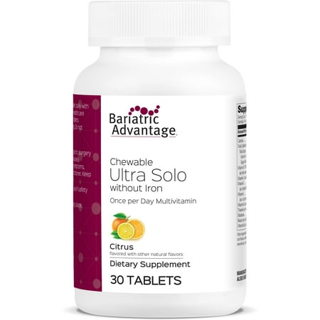 Bariatric Advantage - Chewable Ultra Solo without Iron - Citrus - 30 Tablets (Pack of 1) price history and forecast - Bariatric Advantage