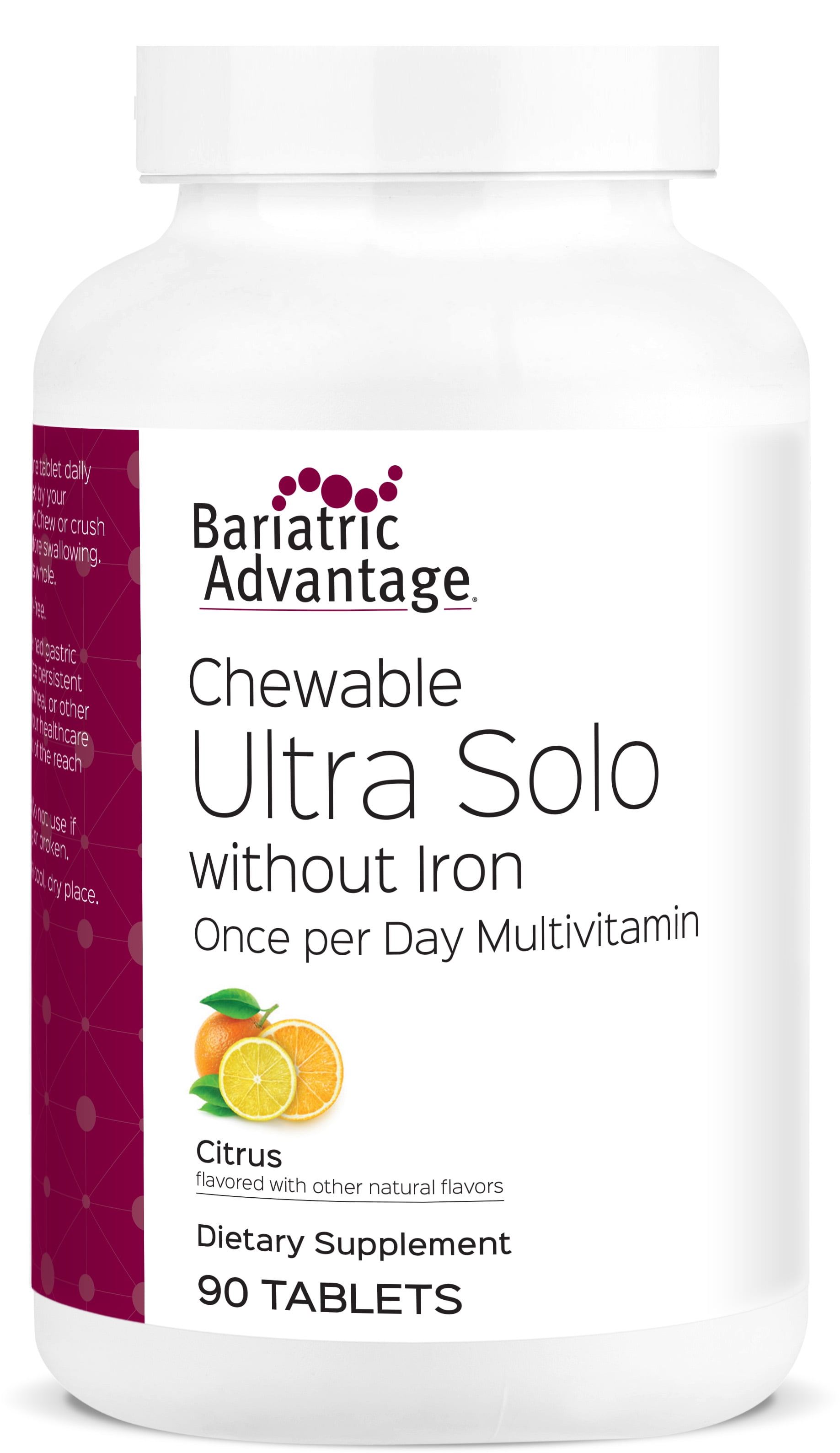 Bariatric Advantage - Chewable Ultra Solo without Iron - Citrus - 90 Tablets - (Pack of 1)