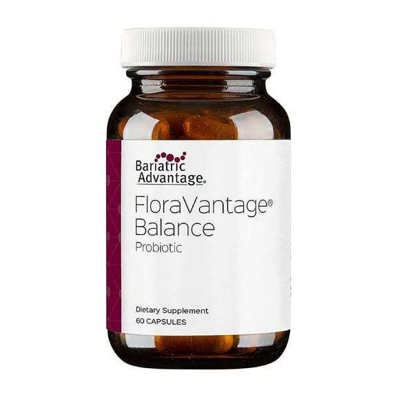 Bariatric Advantage FloraVantage Balance Capsules, Probiotic Supplement for bariatric procedure people for Healthy Immune Support - 60 Count